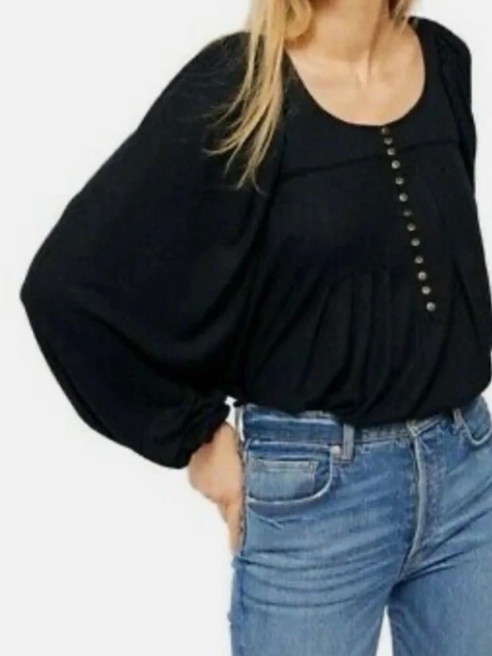 Free people Devin Top Black Size XL